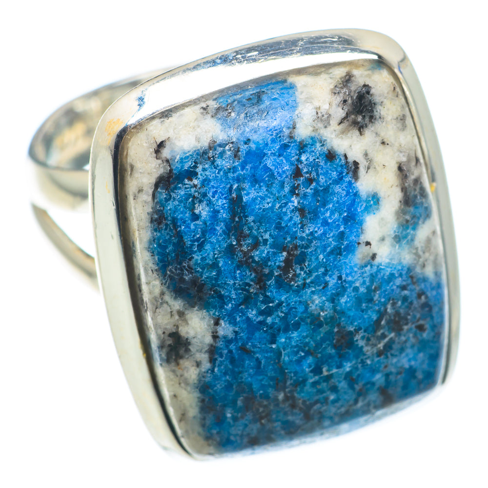 K2 Blue Azurite Rings handcrafted by Ana Silver Co - RING73862