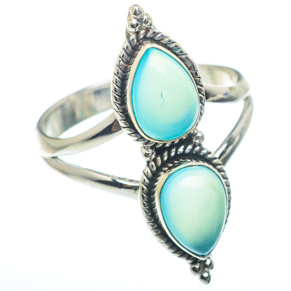 Aqua Chalcedony Rings handcrafted by Ana Silver Co - RING73901