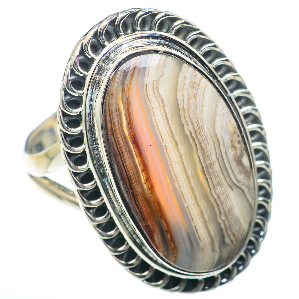 Laguna Lace Agate Rings handcrafted by Ana Silver Co - RING73912