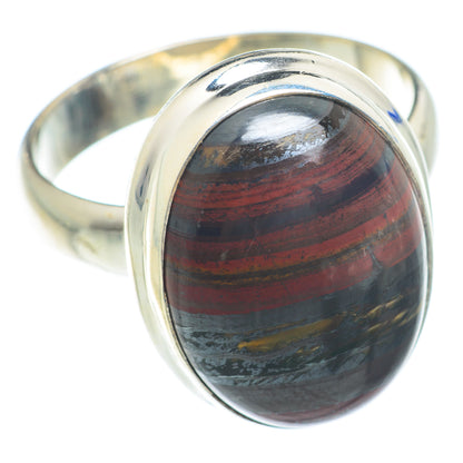 Red Tiger Iron Rings handcrafted by Ana Silver Co - RING73914
