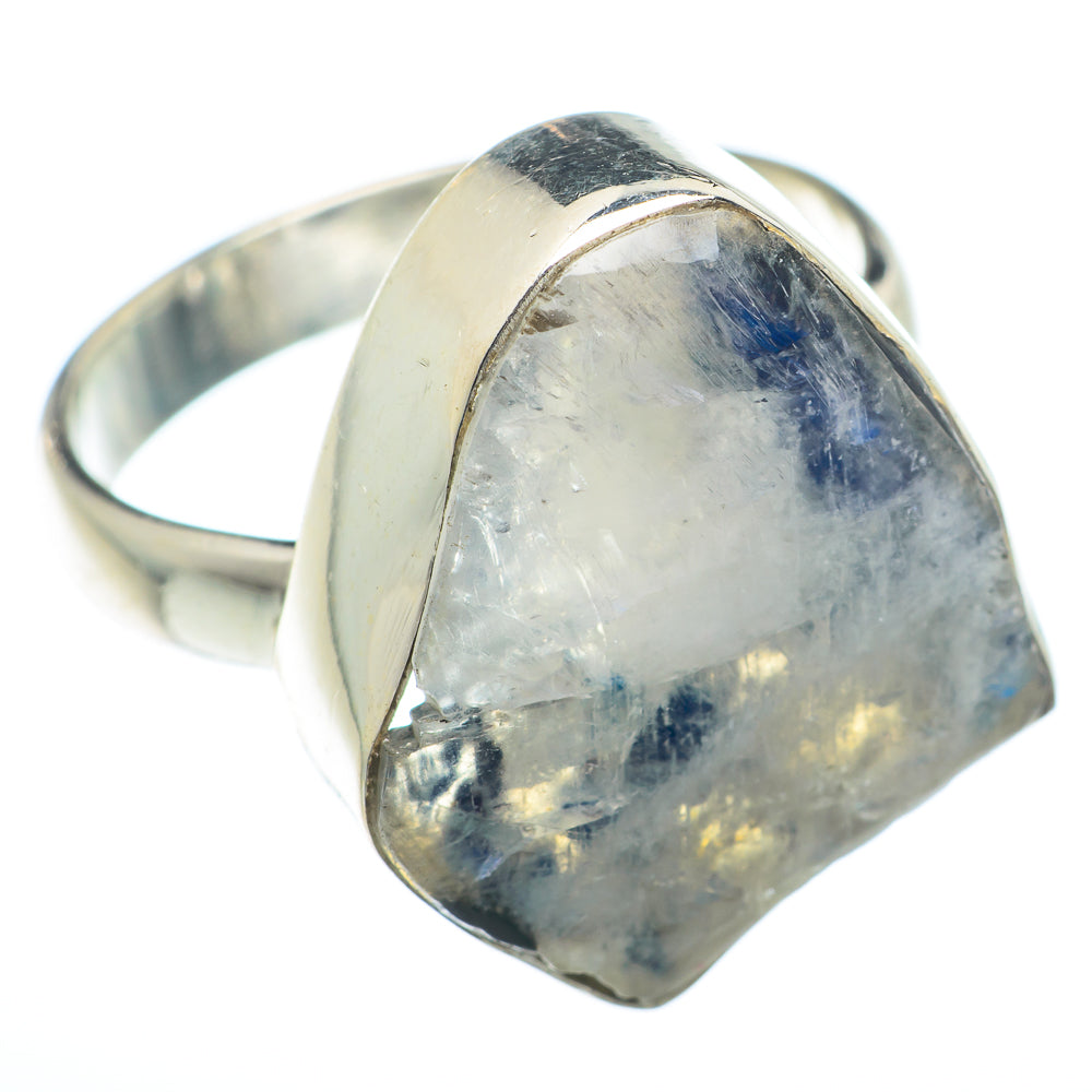 Rainbow Moonstone Rings handcrafted by Ana Silver Co - RING73928