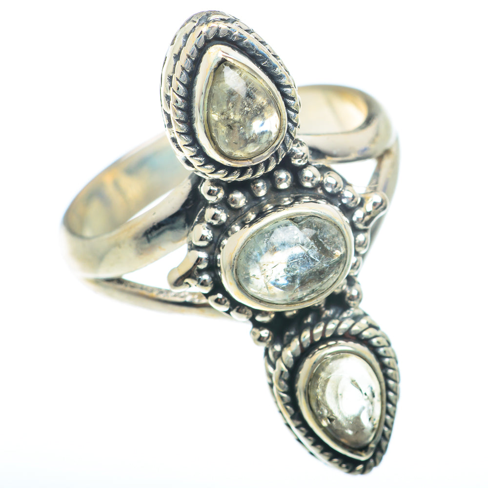 Rainbow Moonstone Rings handcrafted by Ana Silver Co - RING73968