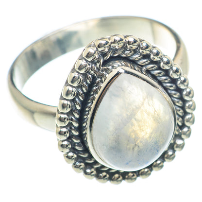 Rainbow Moonstone Rings handcrafted by Ana Silver Co - RING73971
