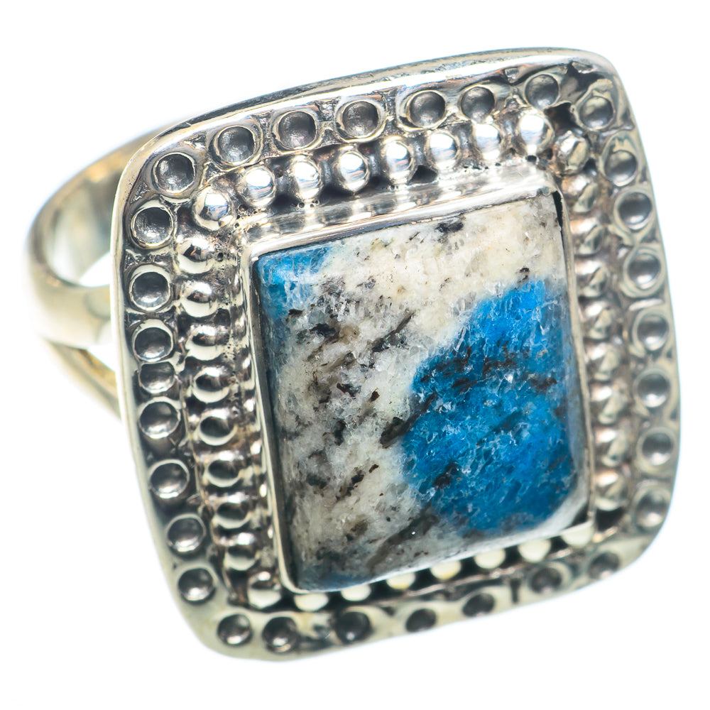 K2 Blue Azurite Rings handcrafted by Ana Silver Co - RING73987