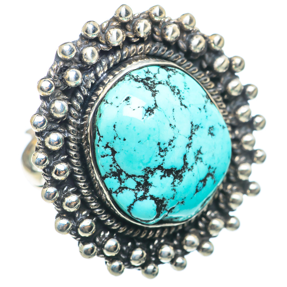 Tibetan Turquoise Rings handcrafted by Ana Silver Co - RING74024