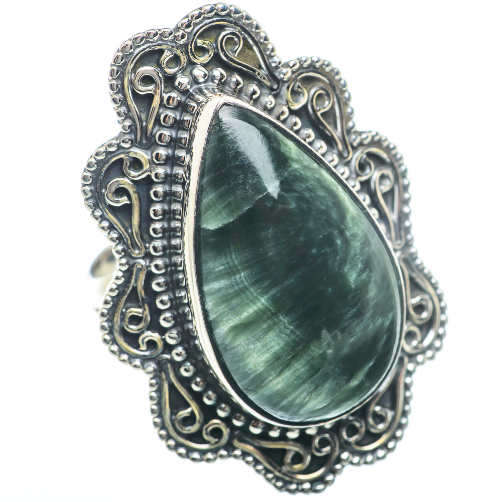 Seraphinite Rings handcrafted by Ana Silver Co - RING74034