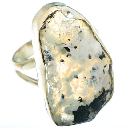 Rainbow Moonstone Rings handcrafted by Ana Silver Co - RING74049