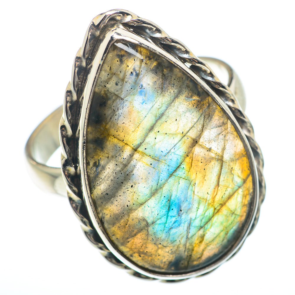 Labradorite Rings handcrafted by Ana Silver Co - RING74079