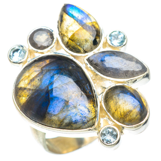 Labradorite Rings handcrafted by Ana Silver Co - RING74084