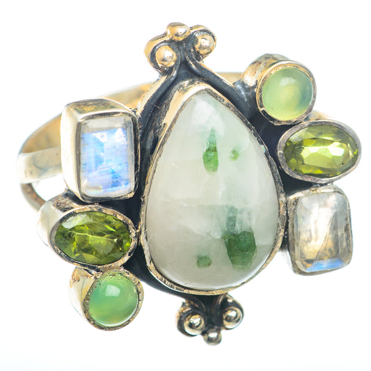 Green Tourmaline In Quartz Rings handcrafted by Ana Silver Co - RING74088