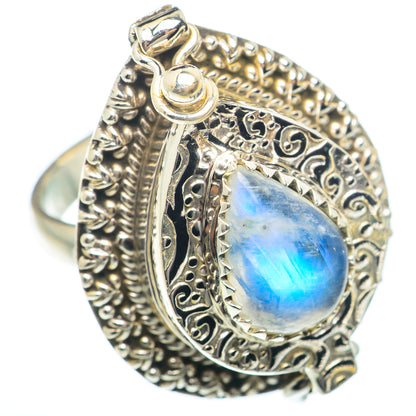Rainbow Moonstone Rings handcrafted by Ana Silver Co - RING74094