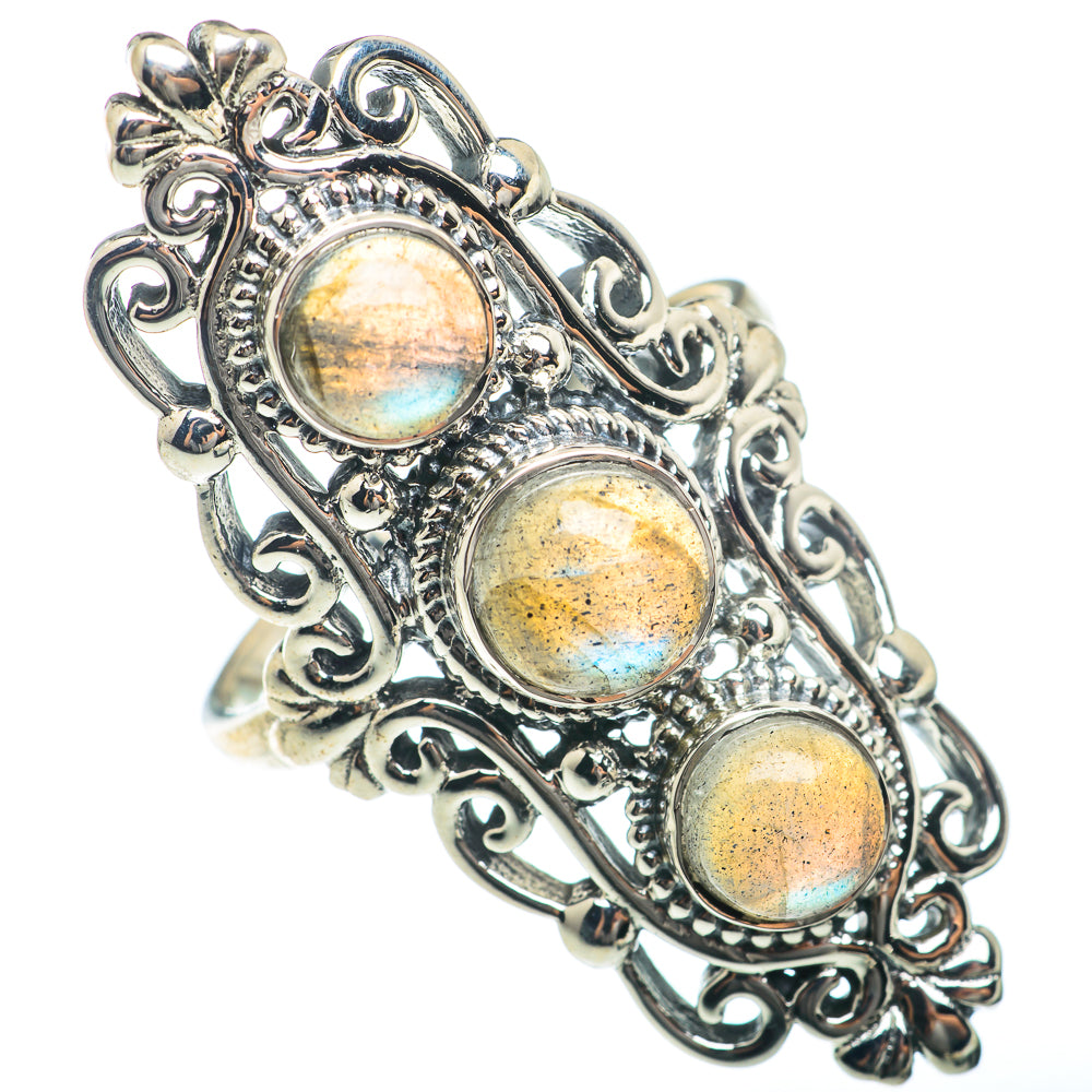 Labradorite Rings handcrafted by Ana Silver Co - RING74097