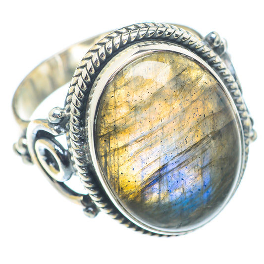 Labradorite Rings handcrafted by Ana Silver Co - RING74098