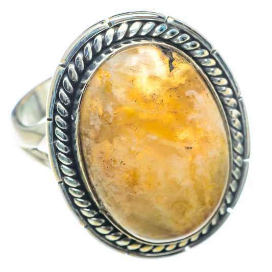 Plume Agate Rings handcrafted by Ana Silver Co - RING74116