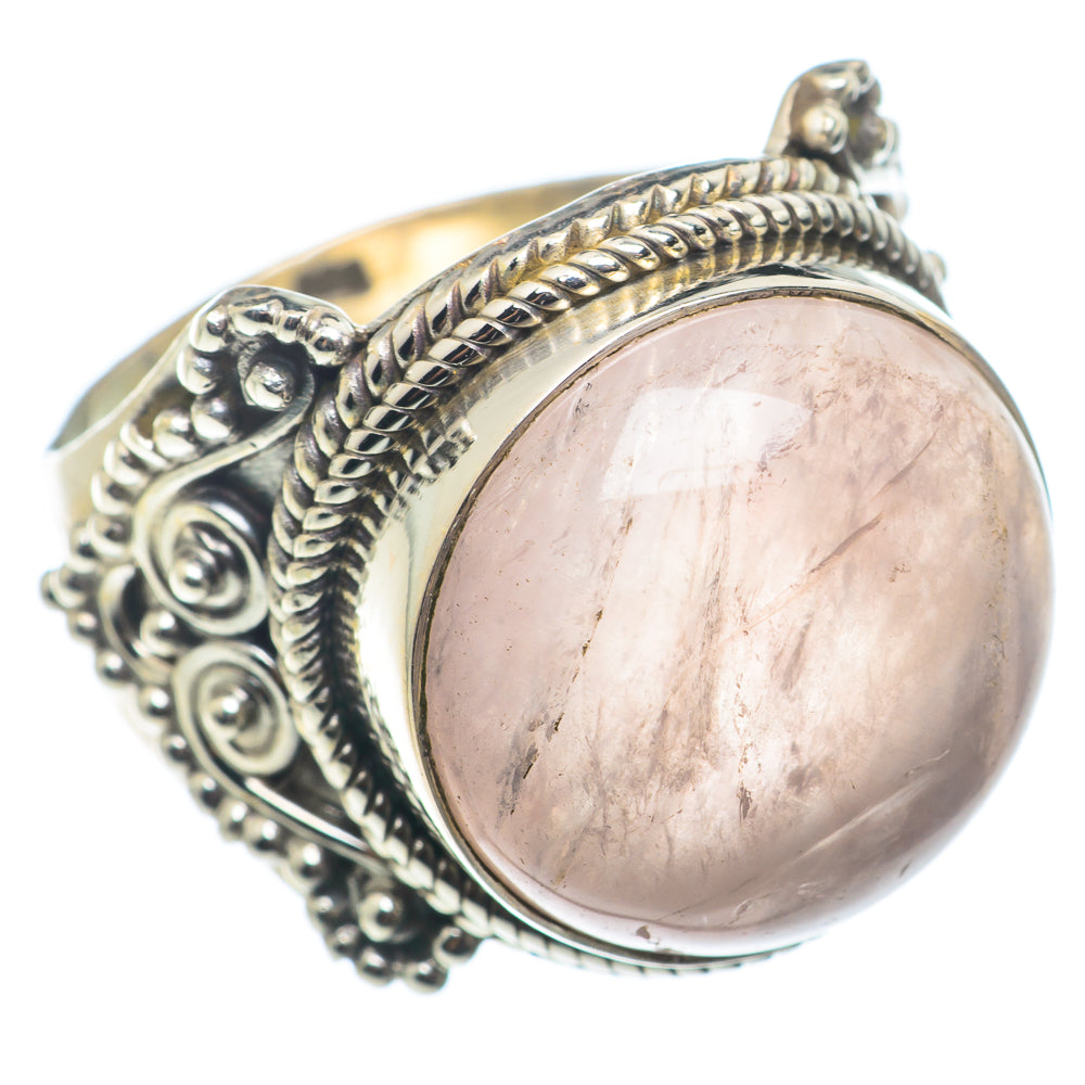 Rose Quartz Rings handcrafted by Ana Silver Co - RING74119