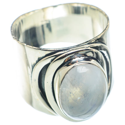 Rainbow Moonstone Rings handcrafted by Ana Silver Co - RING74130