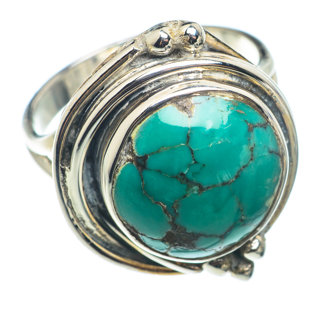 Tibetan Turquoise Rings handcrafted by Ana Silver Co - RING74151