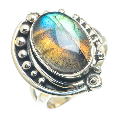 Labradorite Rings handcrafted by Ana Silver Co - RING74176