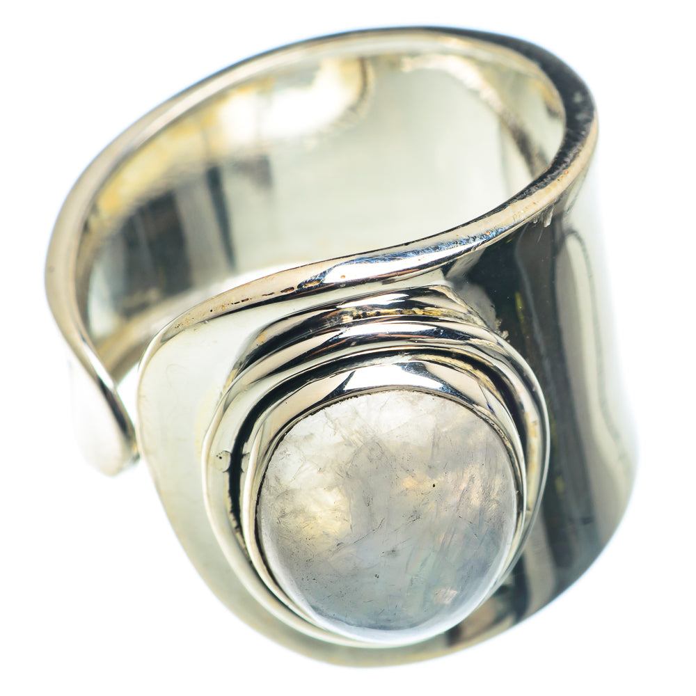 Rainbow Moonstone Rings handcrafted by Ana Silver Co - RING74214