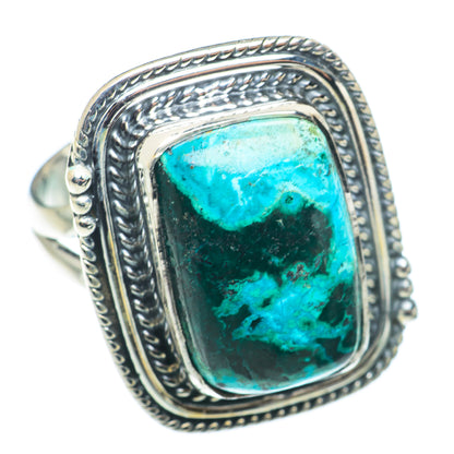 Malachite In Chrysocolla Rings handcrafted by Ana Silver Co - RING74215