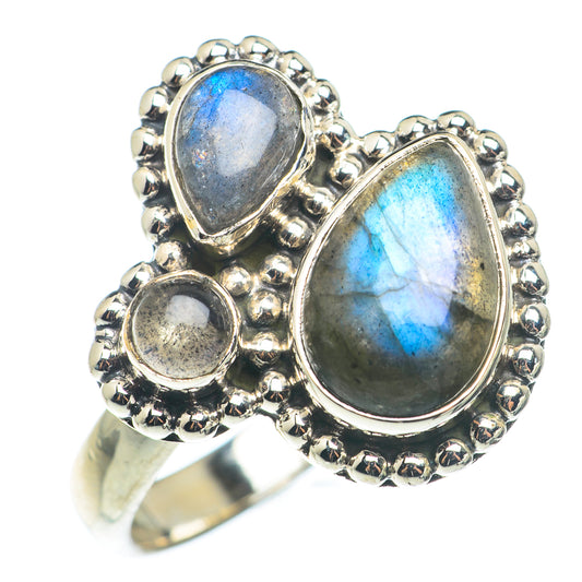 Labradorite Rings handcrafted by Ana Silver Co - RING74225