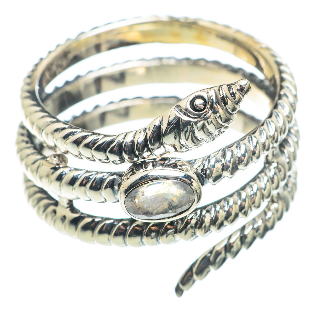 Rainbow Moonstone Rings handcrafted by Ana Silver Co - RING74251