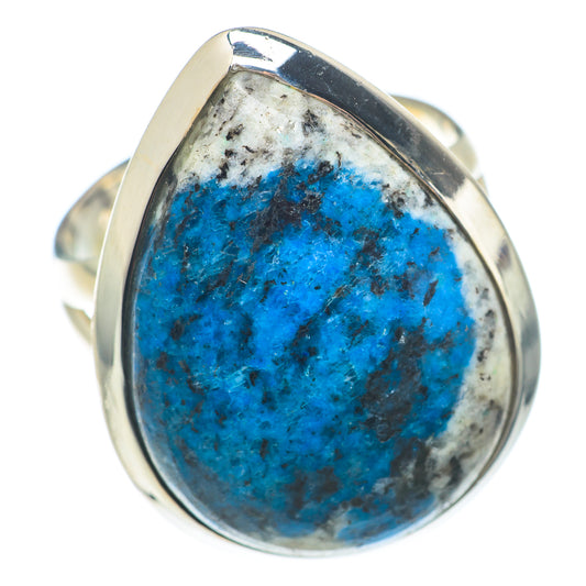 K2 Blue Azurite Rings handcrafted by Ana Silver Co - RING74267