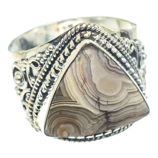 Laguna Lace Agate Rings handcrafted by Ana Silver Co - RING74325