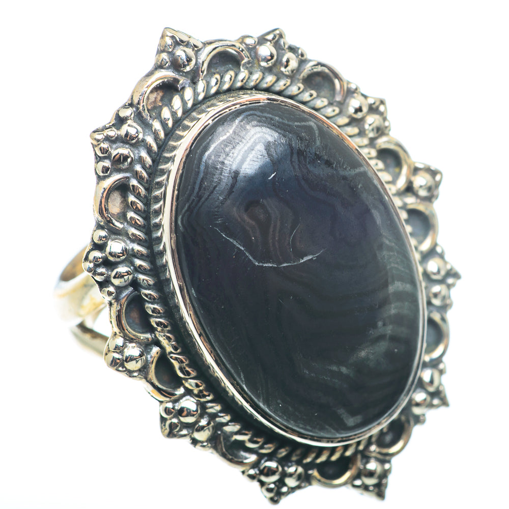 Psilomelane Rings handcrafted by Ana Silver Co - RING74390 - Photo 2