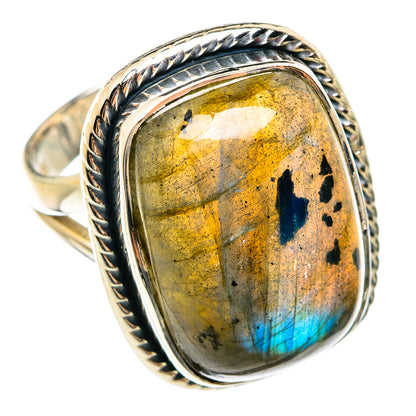 Labradorite Rings handcrafted by Ana Silver Co - RING74407