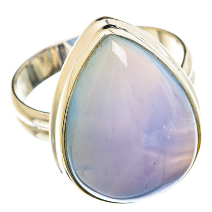 Aqua Chalcedony Rings handcrafted by Ana Silver Co - RING74409