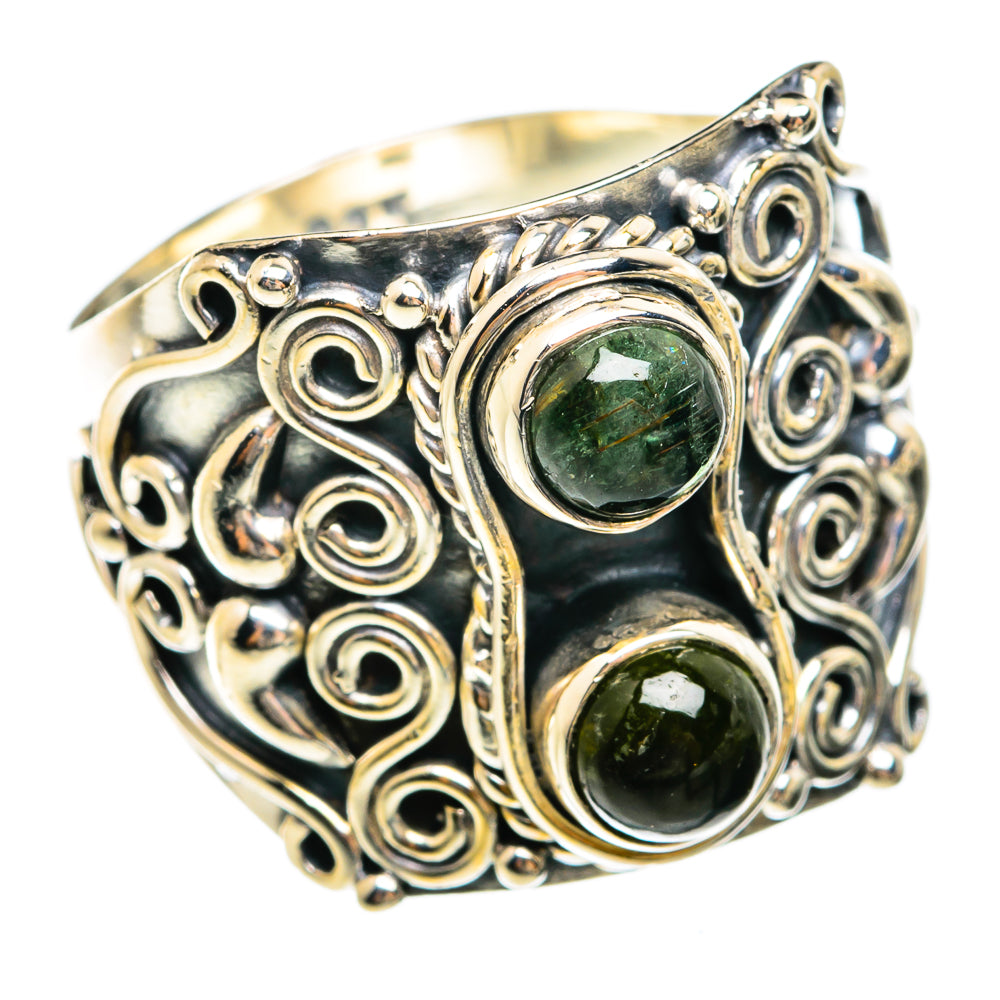 Green Tourmaline Rings handcrafted by Ana Silver Co - RING74416