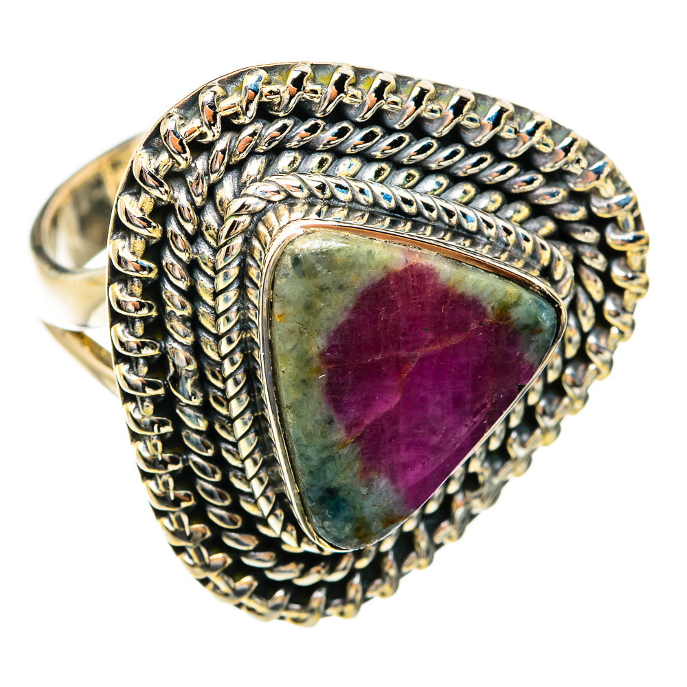Ruby Fuchsite Rings handcrafted by Ana Silver Co - RING74441