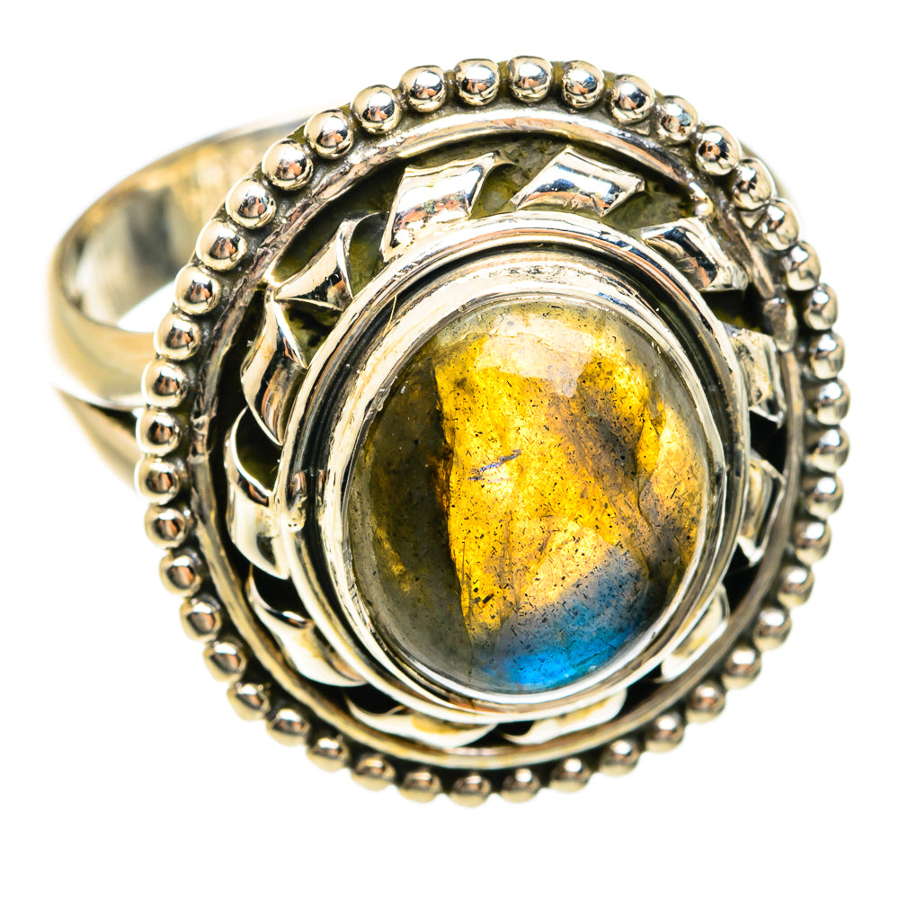 Labradorite Rings handcrafted by Ana Silver Co - RING74448