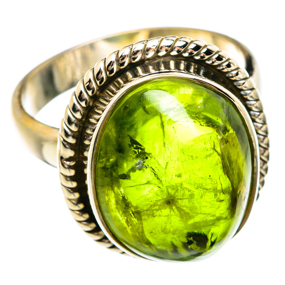 Australian Green Opal Rings handcrafted by Ana Silver Co - RING74455