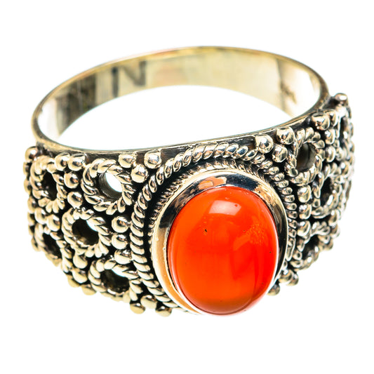 Red Onyx Rings handcrafted by Ana Silver Co - RING74460