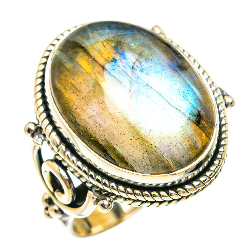 Labradorite Rings handcrafted by Ana Silver Co - RING74480