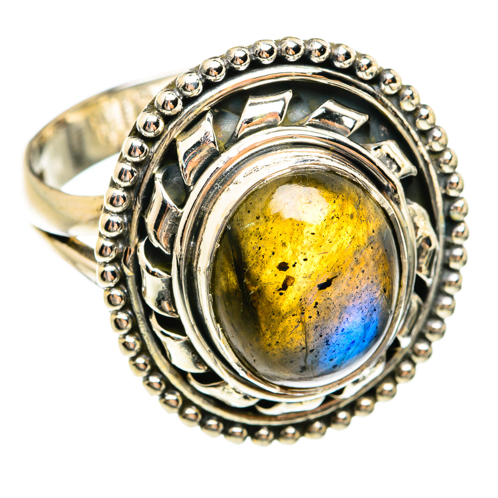 Labradorite Rings handcrafted by Ana Silver Co - RING74489