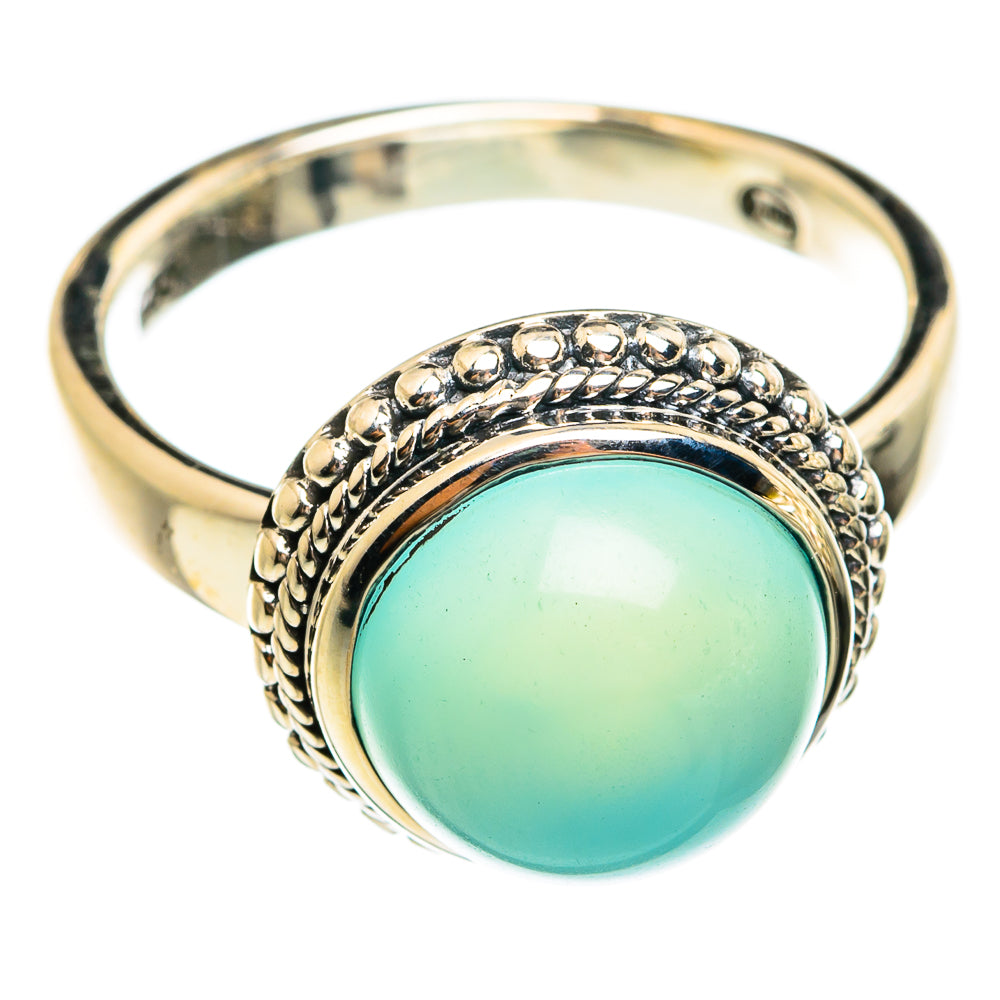 Aqua Chalcedony Rings handcrafted by Ana Silver Co - RING74493