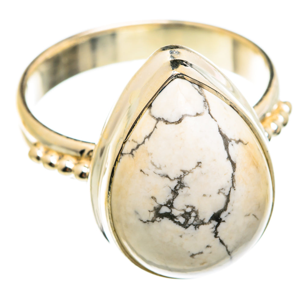 Howlite Rings handcrafted by Ana Silver Co - RING74520