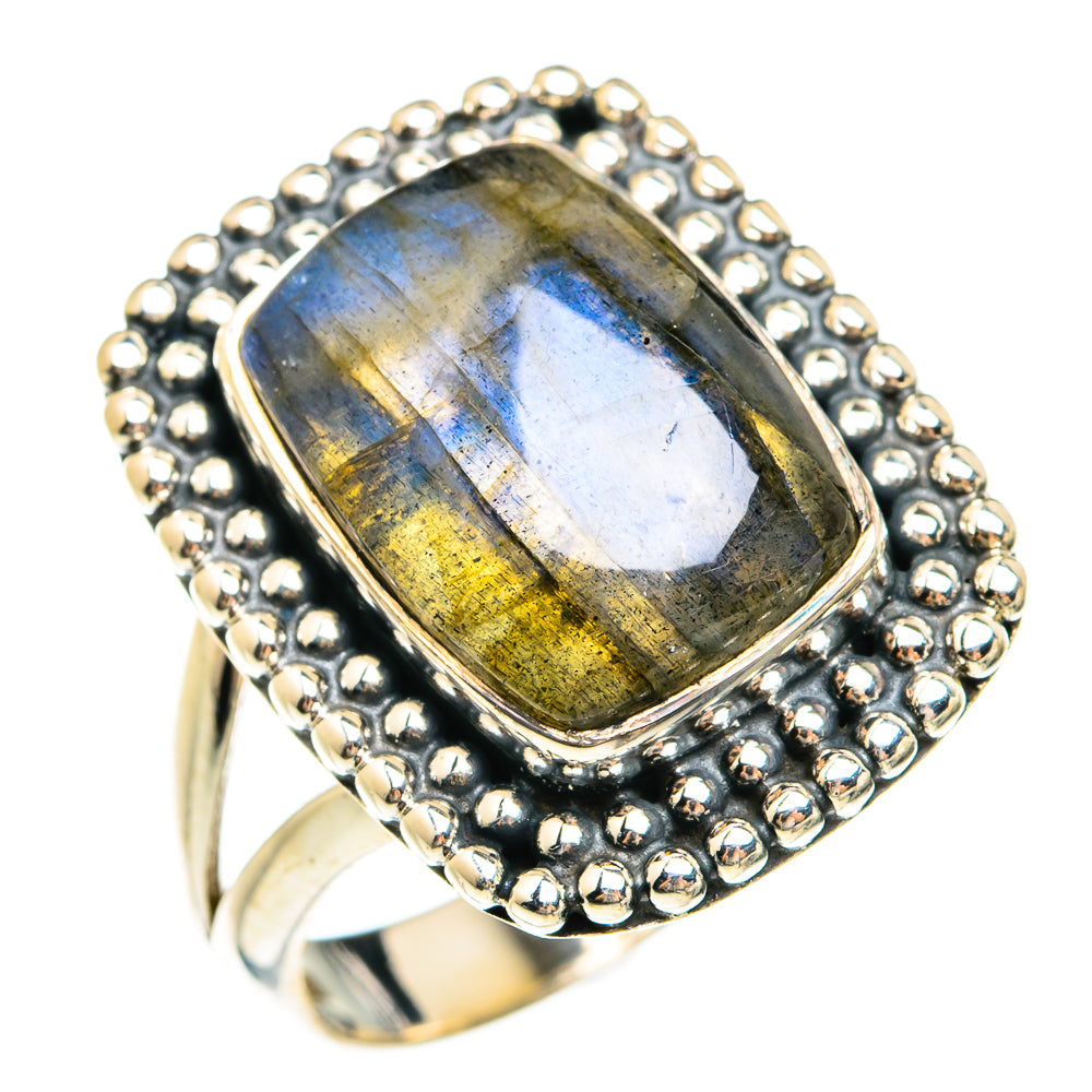 Labradorite Rings handcrafted by Ana Silver Co - RING74529
