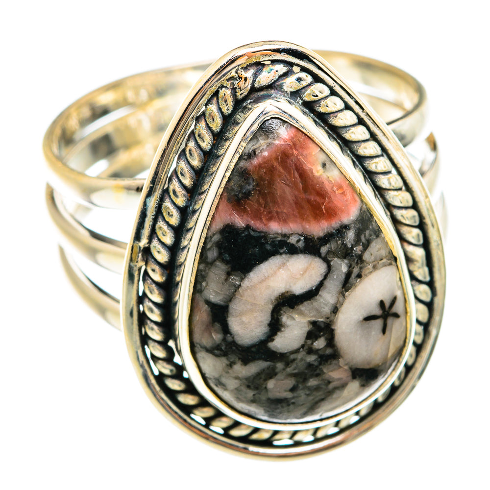 Crinoid Fossil Rings handcrafted by Ana Silver Co - RING74539