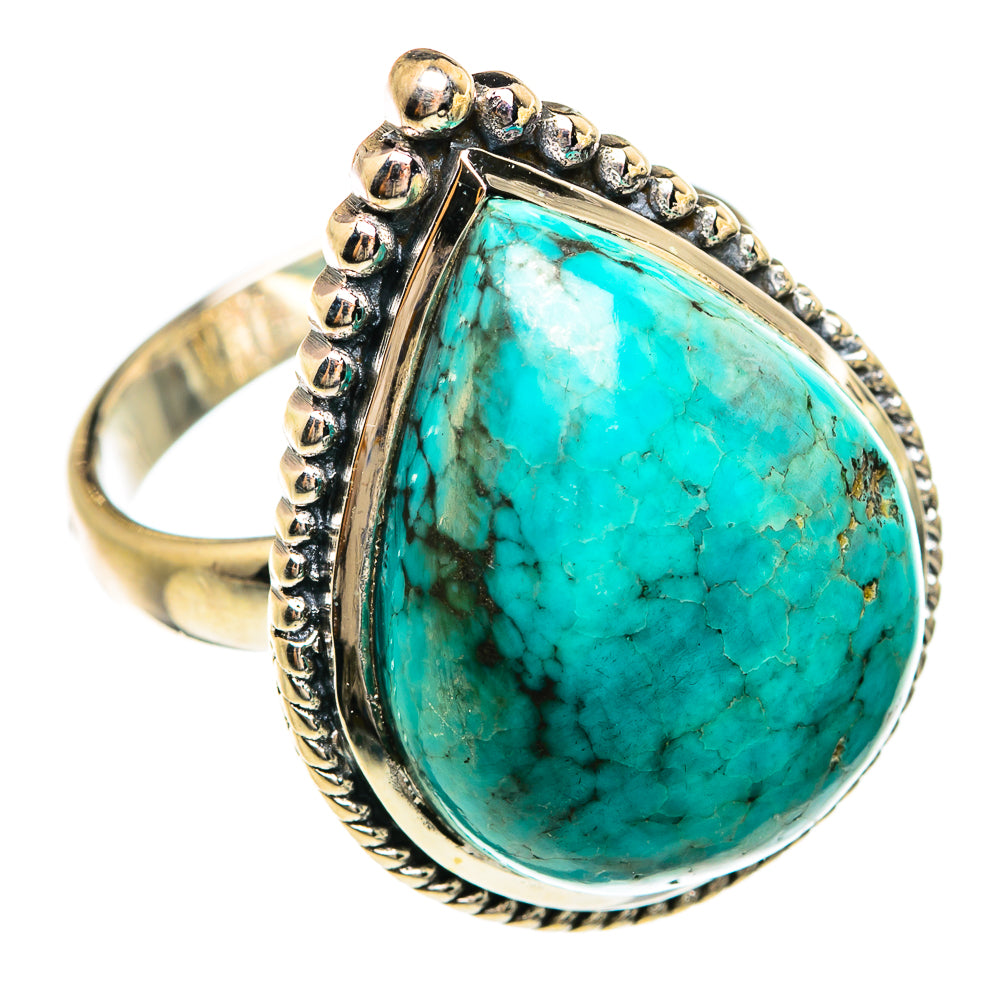 Tibetan Turquoise Rings handcrafted by Ana Silver Co - RING74571