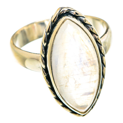 Rainbow Moonstone Rings handcrafted by Ana Silver Co - RING74603
