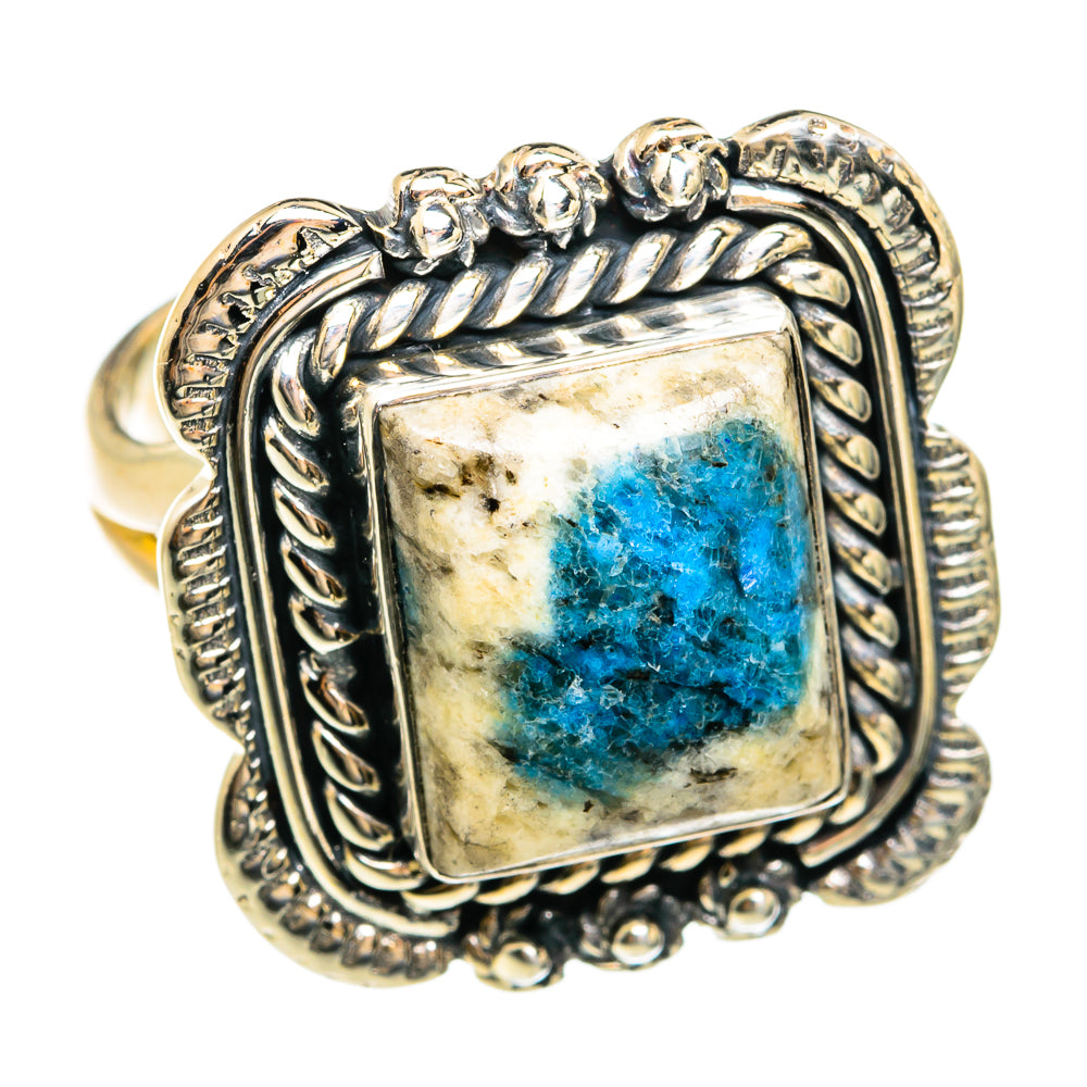 K2 Blue Azurite Rings handcrafted by Ana Silver Co - RING74612