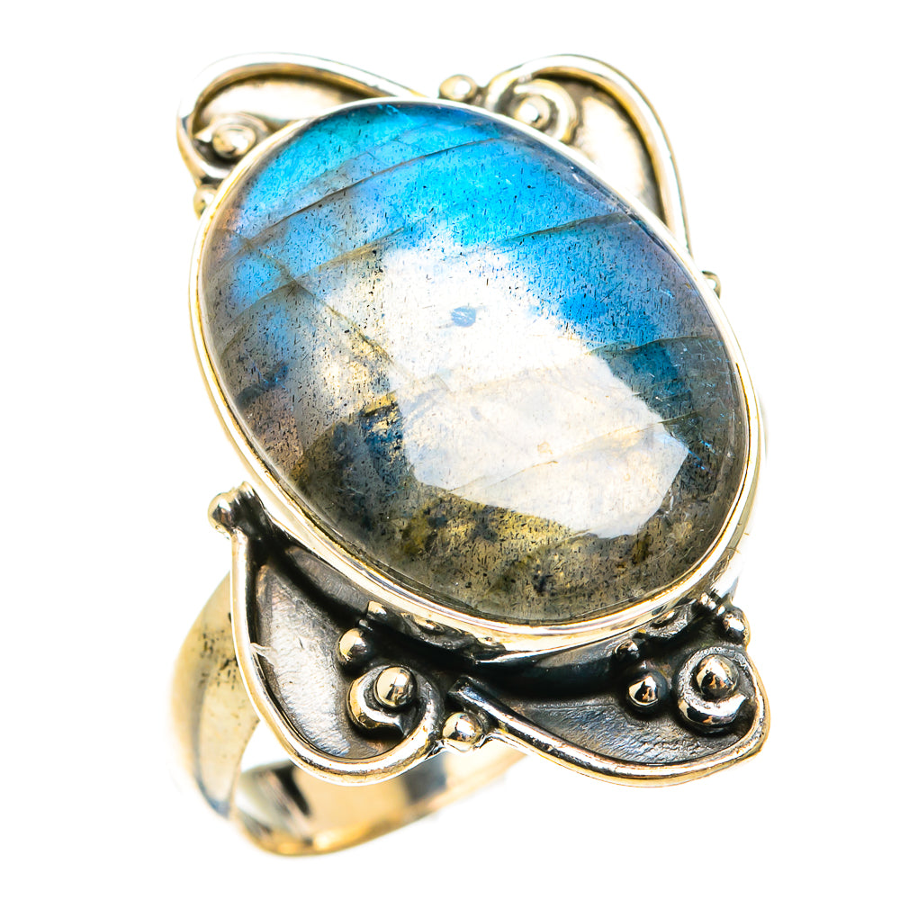 Labradorite Rings handcrafted by Ana Silver Co - RING74615