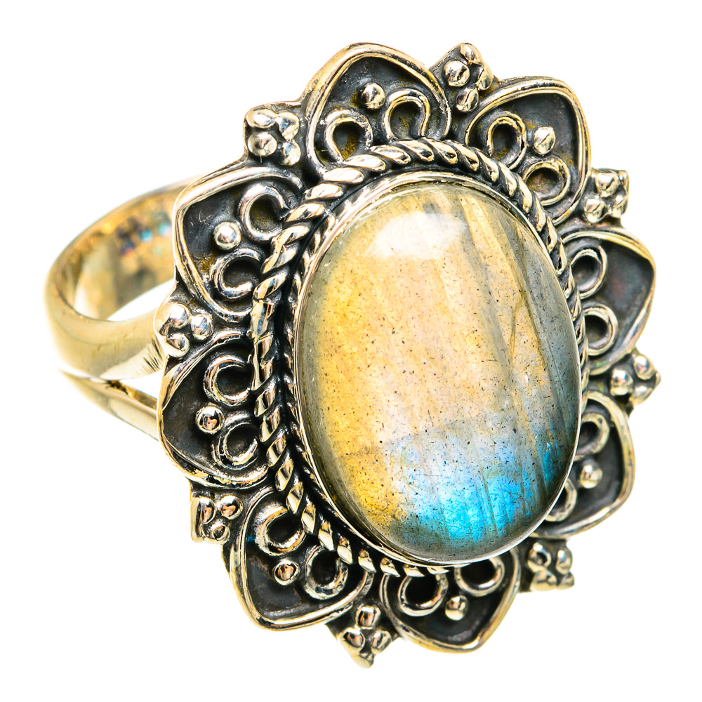 Labradorite Rings handcrafted by Ana Silver Co - RING74641