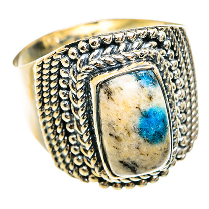K2 Blue Azurite Rings handcrafted by Ana Silver Co - RING74647