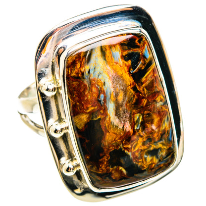Golden Pietersite Rings handcrafted by Ana Silver Co - RING74656