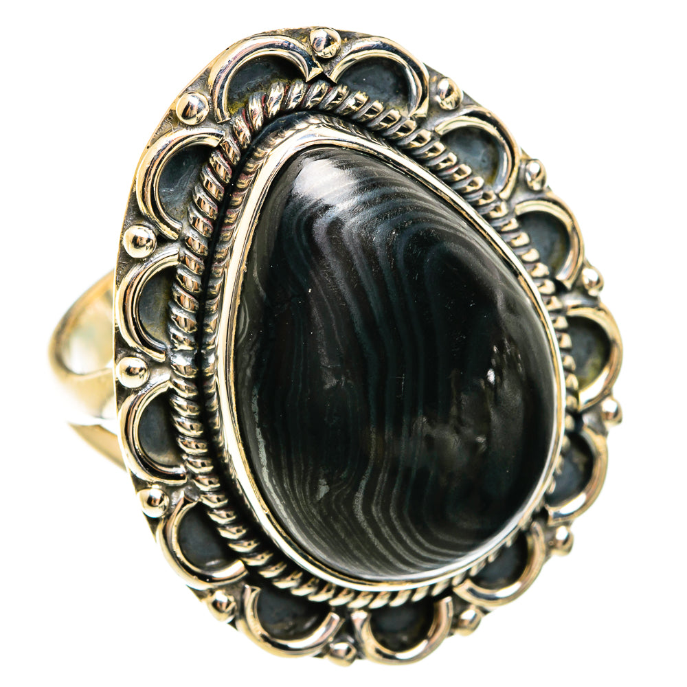 Psilomelane Rings handcrafted by Ana Silver Co - RING74667 - Photo 2